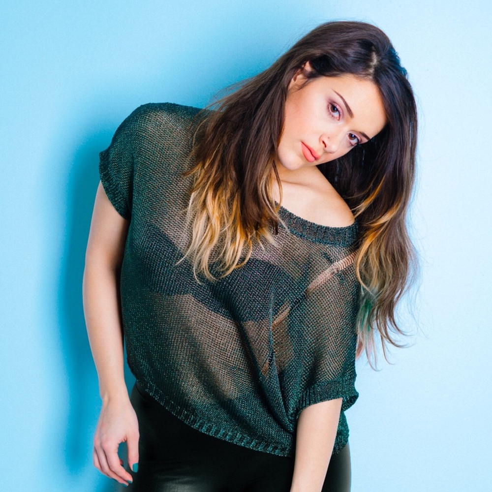 Vince Metallic Mesh boxy top